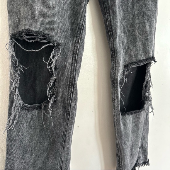 Free People Maggie Mid Rise Jeans Washed Black Size 26 - Picture 4 of 6